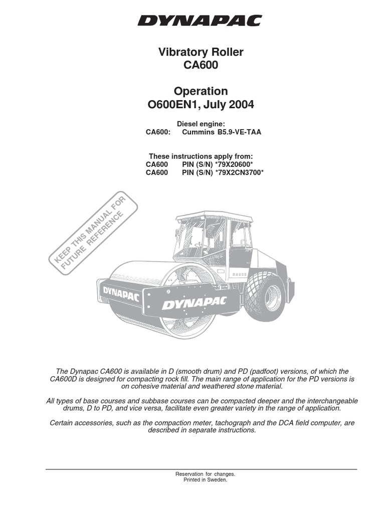 CA 602 Operating O600en A5 | PDF