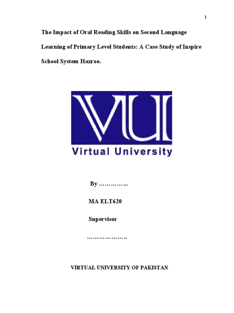 The impact of oral reading skills on second language learning of