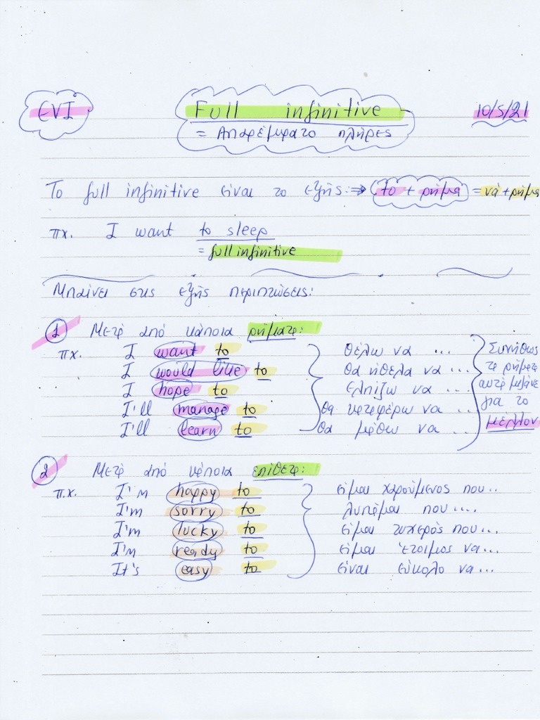 FULL INFINITIVE THEORY | PDF