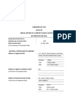 Annual Return Form Section 68 Guide | PDF | Malaysia | Corporations