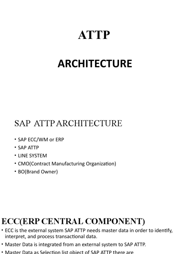 ATTP | PDF | Enterprise Resource Planning | Supply Chain