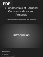 Fundamentals of Backend Communications and Protocols