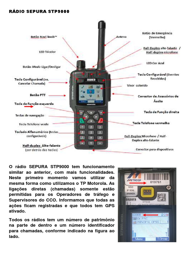Manual do Rádio Sepura STP9000 | PDF | Negócios | Computadores