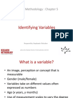 Chap 5 - Identifying Variables