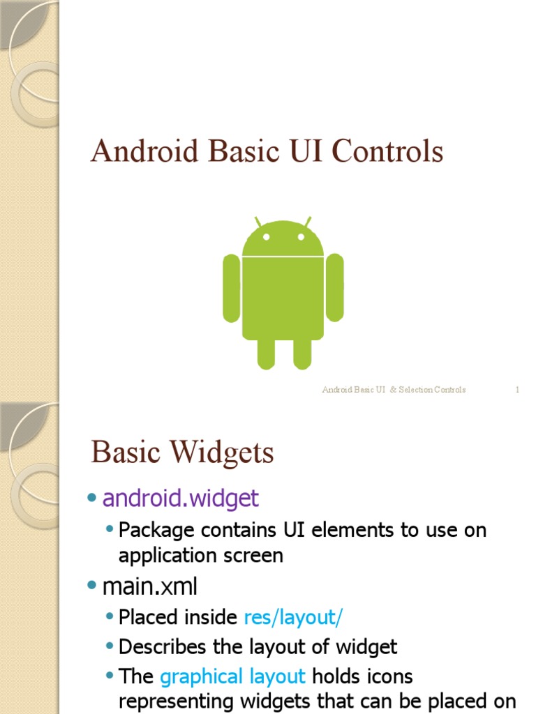 L03 - Android Basic UI Selection Controls (ITP4501) 2020 | PDF ...