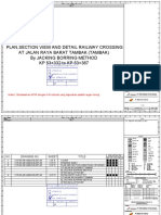 Plan, Section View and Detail Railway Crossing at Jalan Raya Barat Tambak (Tambak) by Jacking Borring Method KP 53+332 To KP 53+367