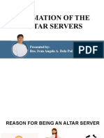 Formation of The Altar Servers: Presented By: Bro. Ivan Angelo A. Dela Peña