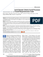 Mapping The Research Domain Criteria Social Processes Constructs To The Social Responsiveness Scale