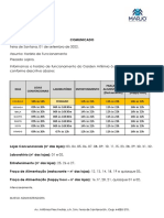 Comunicado - Horario de Funcionamento Garden Artemia - 2022