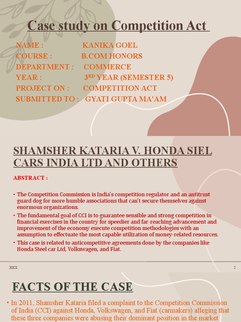 case study on competition act