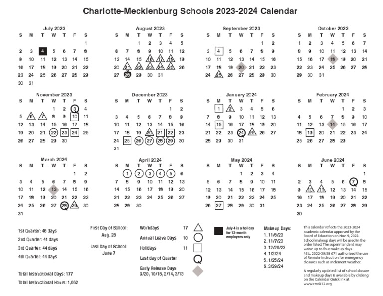 Cms 2023-2024 Calendar Approved | PDF