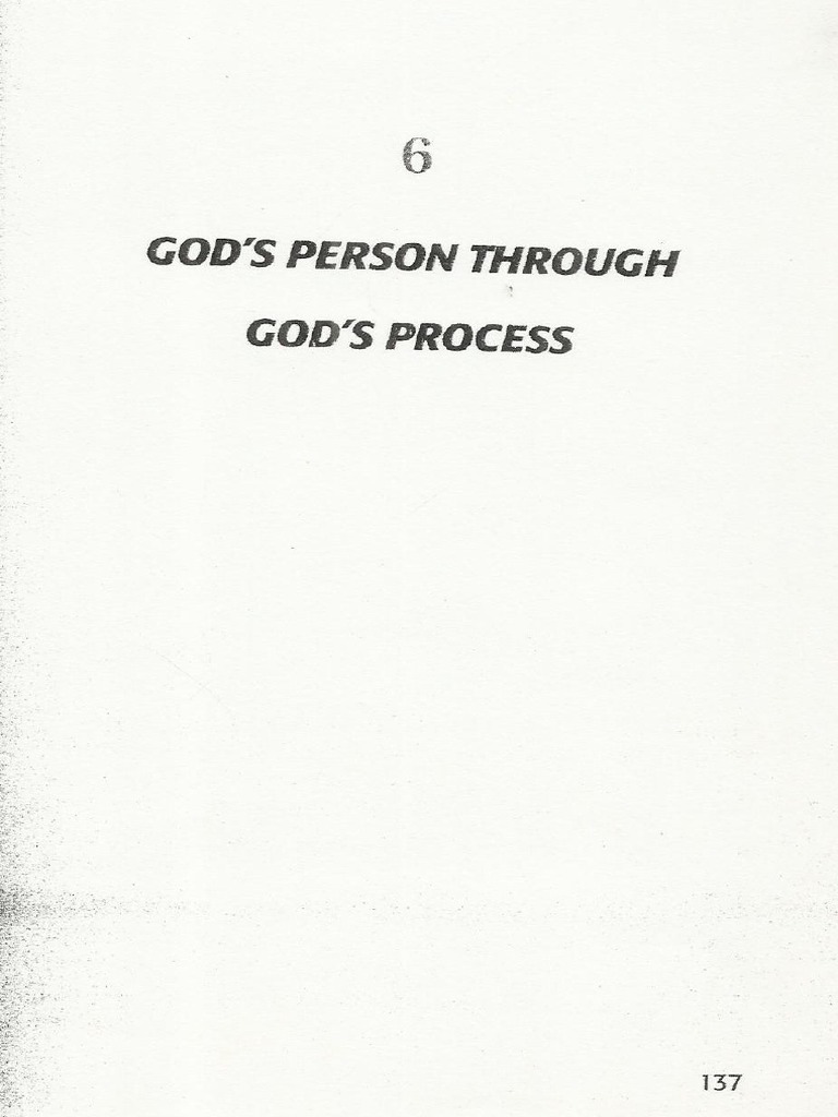 Tim Storey - GOD'S PERSON THROUGH GOD'S PROCESS | PDF