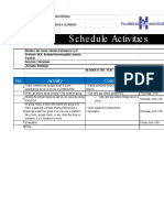 Schedule Activities