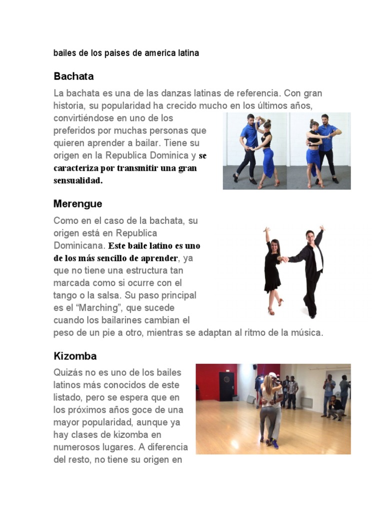 Bailes Latinoamericanos Destacados | PDF | Arte | Poesía