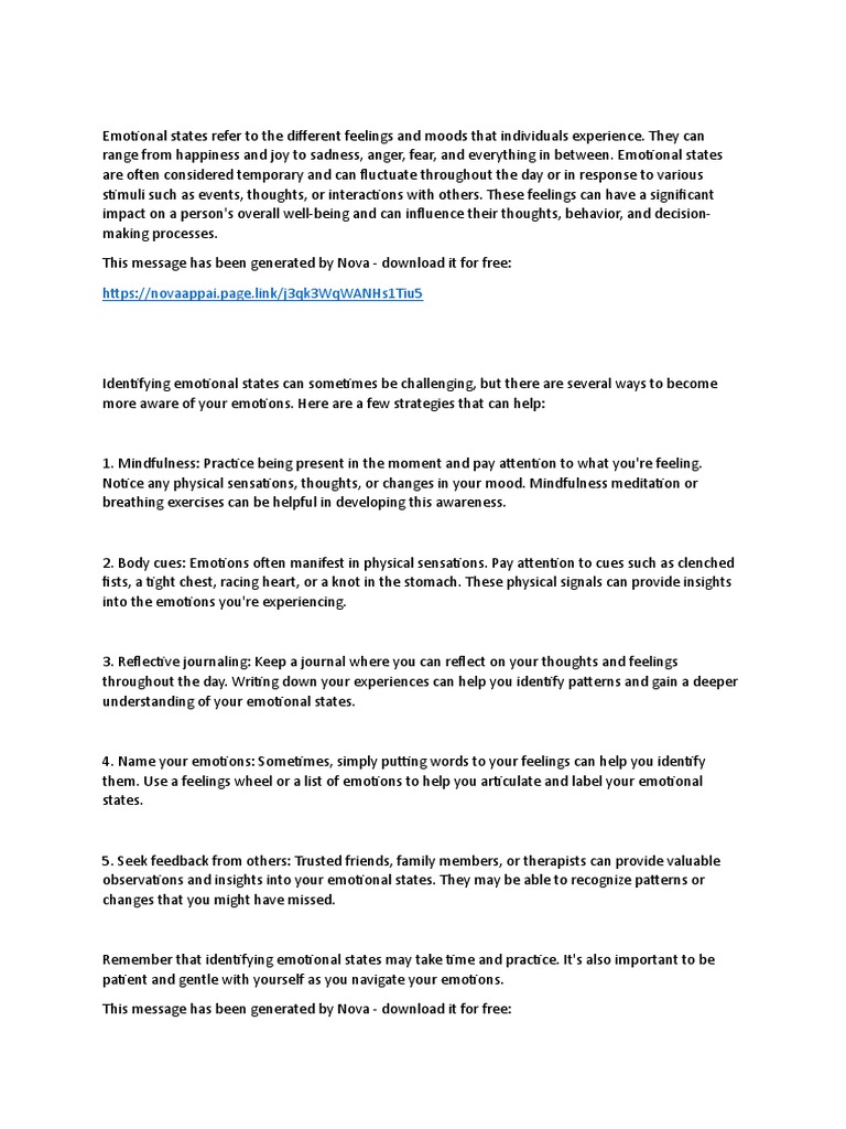 Emotional States PDF Job Satisfaction Emotions