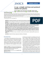 Turn down - turn up- a simple and low-cost protocol for preparing platelet-rich plasma