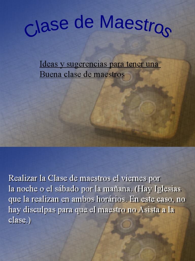 Claves para una Clase de Maestros Efectiva | PDF | Relaciones ...