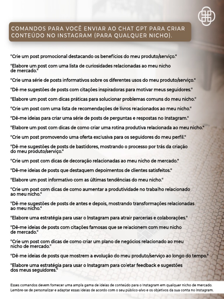 Comandos para Chat GPT | PDF