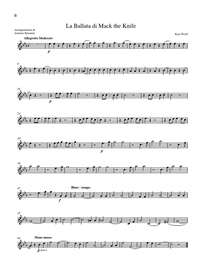 La ballata di mack the knife allegretto moderato pdf musical forms