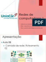 Aula 08 - Redes de Computadores 1 