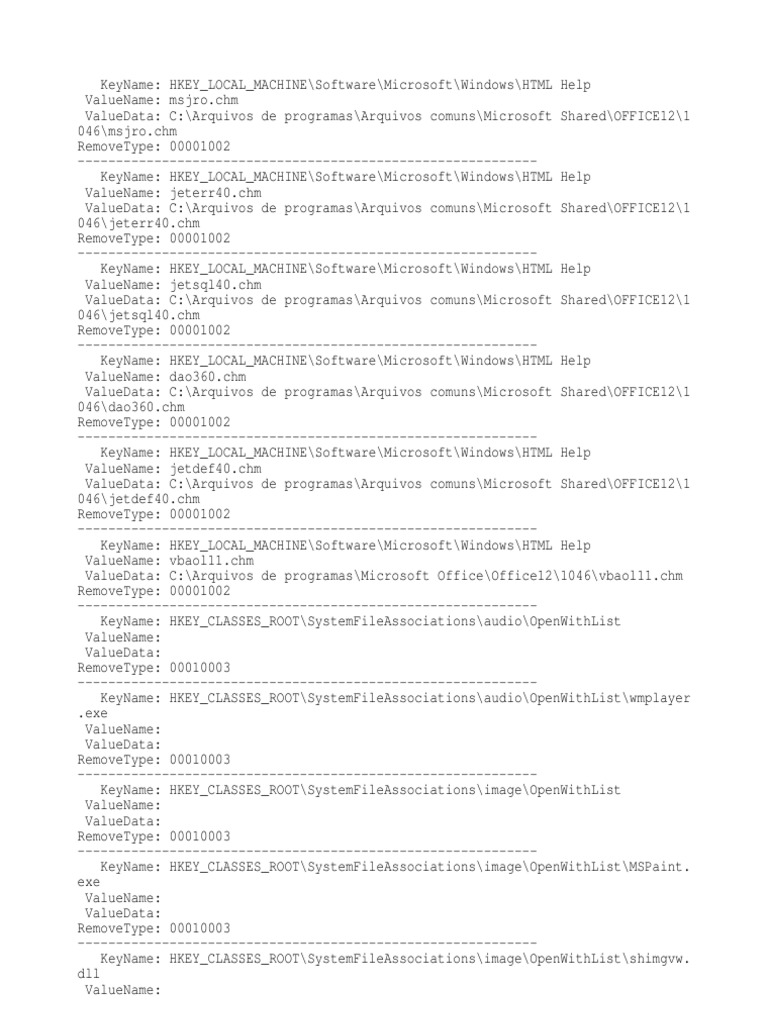 Windows Registry HTML Help Keys | PDF | Shell (Computing) | Microsoft ...