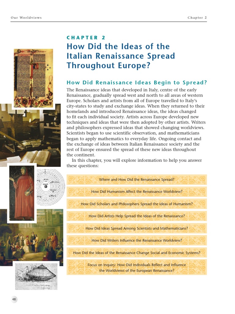 Chapter 2 Our Worldviews Grade 8 PDF Humanism Renaissance