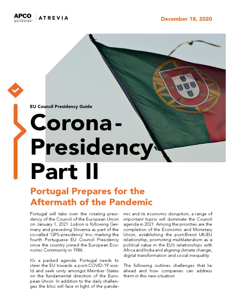 Portuguese EU Council Presidency Guide | PDF