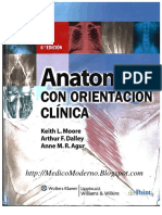 Anatomía Con Orientación Clínica 6A Ed - K Moore, A Dalley, A Agur (Wolters Kluwer, 2010)