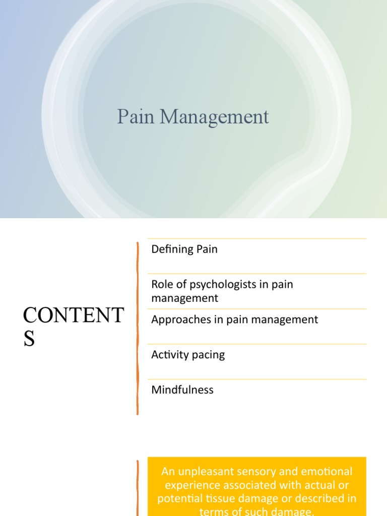 Pain Management PDF Pain Pain Management