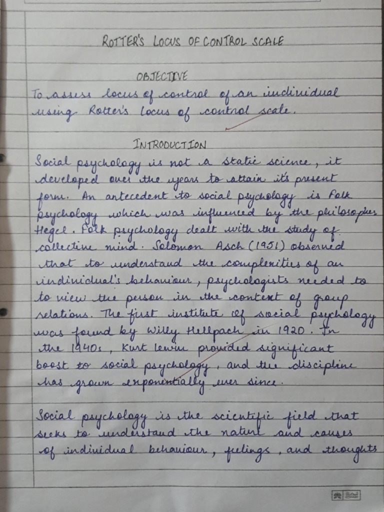 Locus of Control in Psychology | PDF | Social Science | Wellness