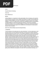 Artificial Intelligence and Modem Sports