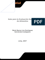 Guia para La Evaluacion Sensorial de Alimentos