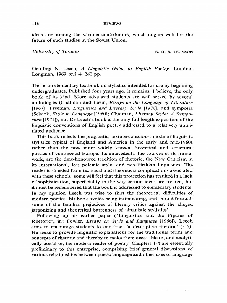 A Linguistic Guide To English Poetry Compress Download Free Pdf