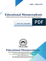 Educational Metamorphosis Journal Vol 2 No 1