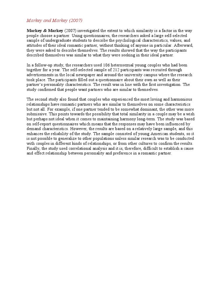 Markey and Markey | PDF