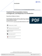 1-Treatment Recommendation Actions, Contingencies, and Responses An Introduction