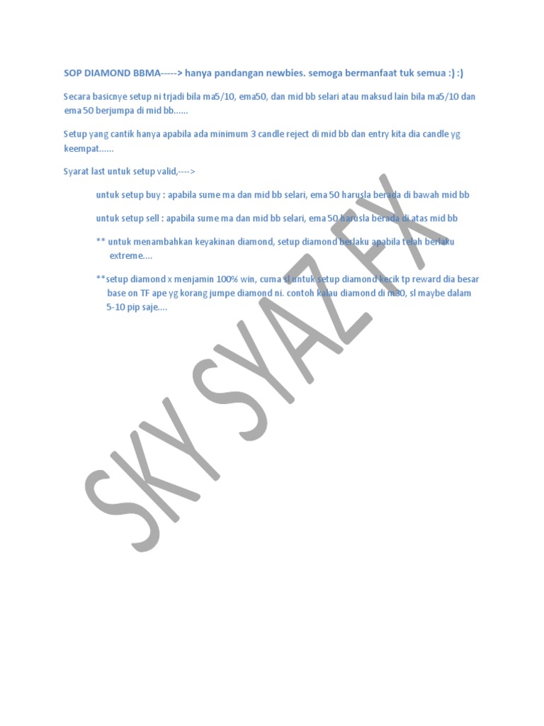 Sop Diamond Bbma-Unlocked | PDF