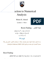 Introduction To Numerical Analysis: Riham K. Ahmed