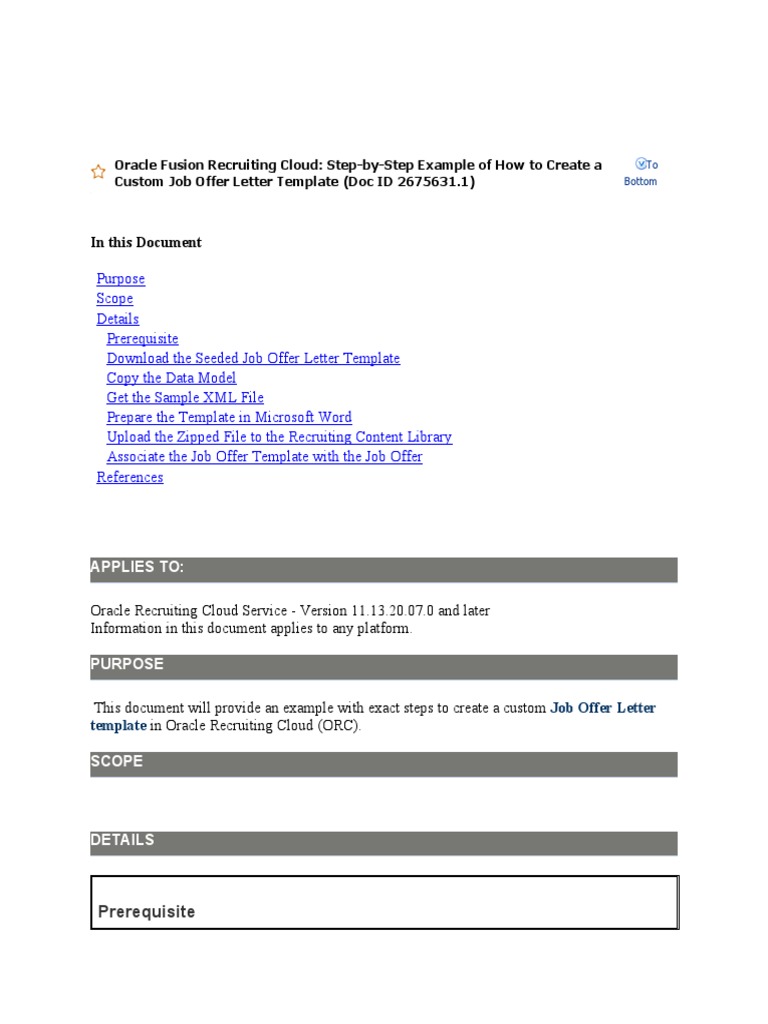Custom Job Offer Letter Template Guide | PDF | Icon (Computing ...
