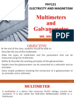 Multimeters and Galvanometer 2021-2022