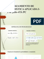 Reforzamiento de Estadistica Aplicada I - 2 de Julio