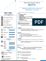 CV Responsable Suivi Et Evaluation Des Projets