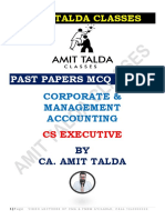 Cma Past Paper MCQ Chapterwise-Executive-Revision