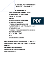 Determinacion Del Resultado Fiscal