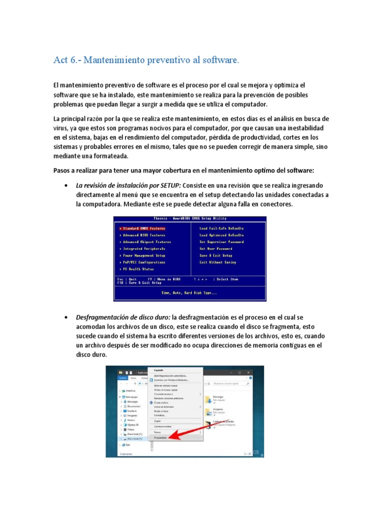 Guía de Mantenimiento Preventivo de Software | PDF | Arte | Informática