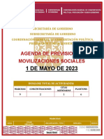 Agenda de Previsiones Del 1 de Mayo 2023