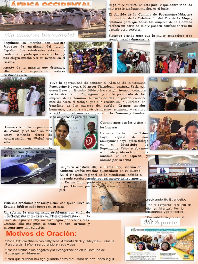 Carta de Noticias Misionera Isabel Palma Marzo y Abril 2023 | PDF