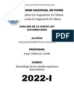 Ánalisis Sobre La Nueva Ley Universitaria