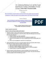 Solution Manual For Andersons Business Law and The Legal Environment Comprehensive Volume 23rd Edition Twome Jennings Greene 1305575083 9781305575080