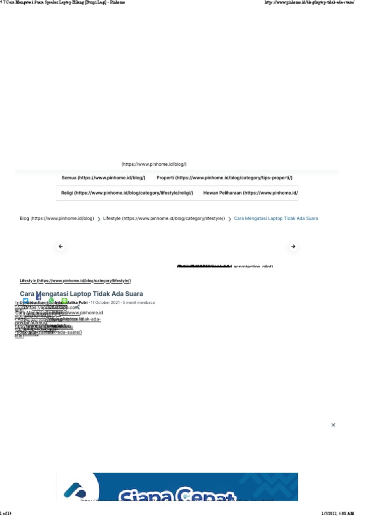 √ 7 Cara Mengatasi Suara Speaker Laptop Hilang [Bunyi Lagi] Pinhome PDF